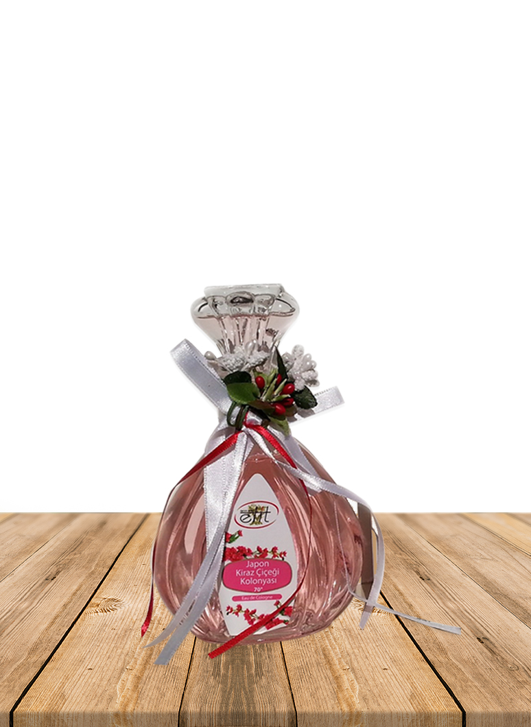 Kolonya Kiraz Çiçeği Hediyelik Cam Şişe 200 ml