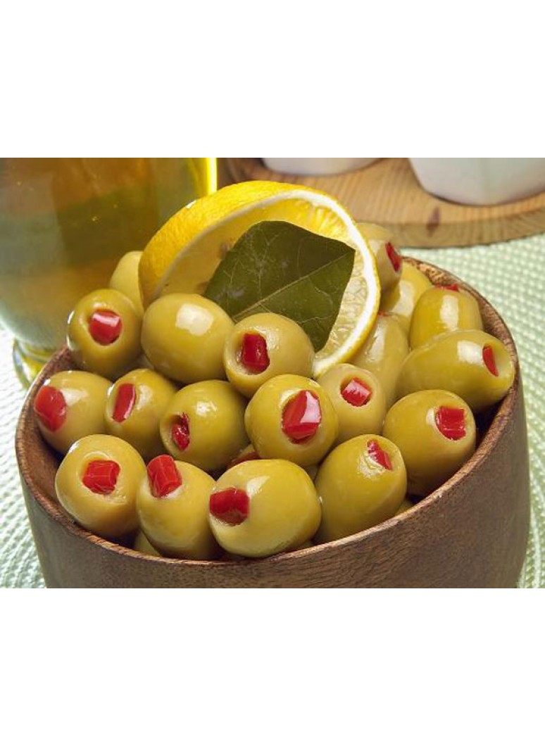 Biberli Domat Yeşil Zeytin